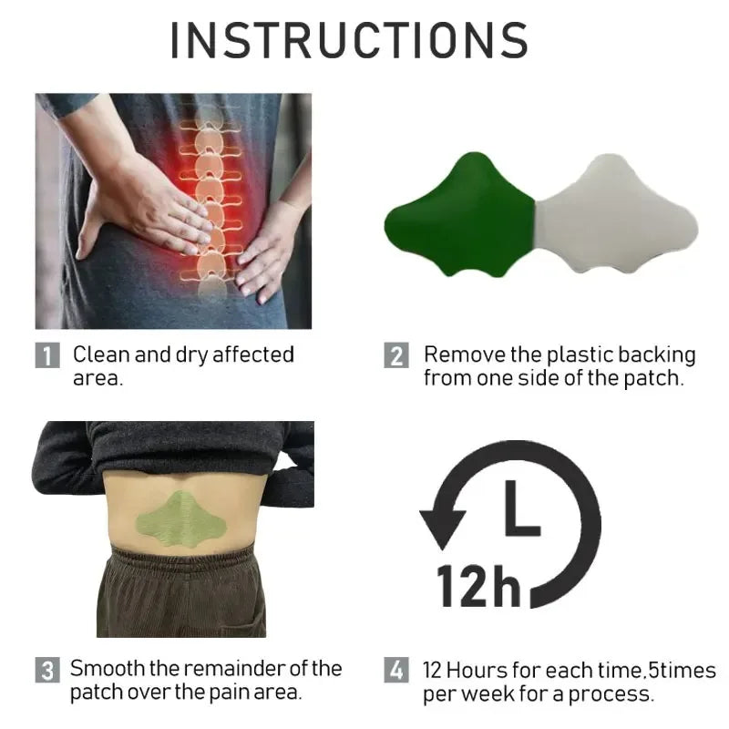 72/6 PCS Lumbar Self-Heating Relax Back Body Waist Health Care Tools